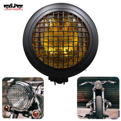 China Die Casting Aluminum Motorcycle BJ-HL-031 Cafe Racer Headlight Light For Kawasaki Touring Headlight for sale