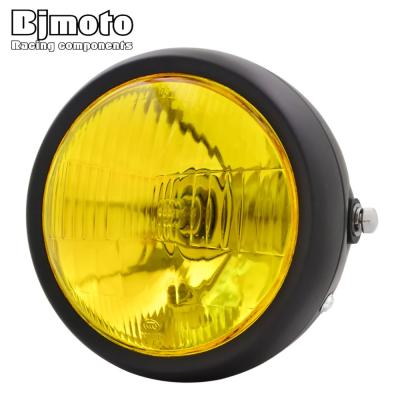 China Custom order is also acceptable BJMOTO Motorcycle Bike Cafe Racer Bobber LED Projector Headlamp Custom Headlamp for harley bike for sale