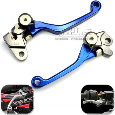 China Mine BJ-LS-007 aluminum dirtbike pivot lever motorcycle brake clutch lever for yamaha wr250f YZ250F for sale