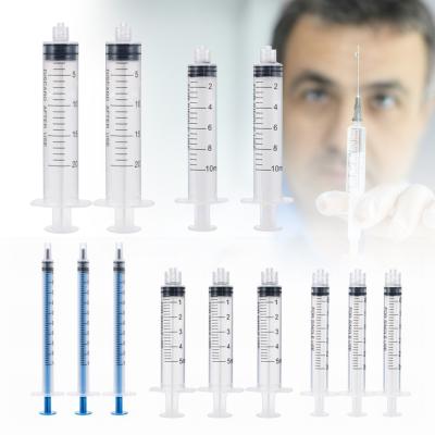 China Good quality pp factory price 1ml 2ml 3ml 5ml 10ml 20ml 50ml 60ml needle and veterinary syringe syringe for sale