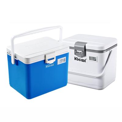 China Outdoor Picnic 8L Portable Plastic Cooler Ice Cooler Insulated Vaccine Box For Food Fish And Fruit OEM for sale