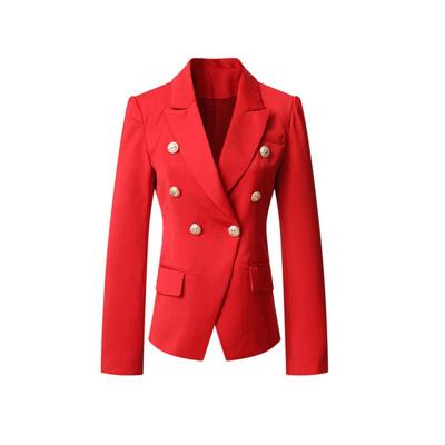 China High Quality Classy Women Blazer Double Breasted Jacket Lady Blazer Tuxedo Suits K&Y Ladies Breathable Suits for sale