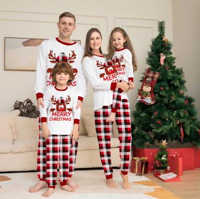 China Latest K&Y 2023 Mommy and Me Breathable Christmas Matching Outfits Christmas Family Outfits Cartoon Deer Pajamas for sale