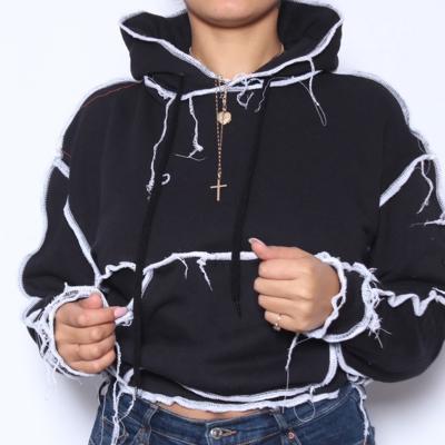 China K&Y Women Anti-pilling Hoodies Sweatshirt Long Sleeves Streetwear Clothing Solid Casual Fleece Harajuku Trap Hooded Tops For Ladies for sale