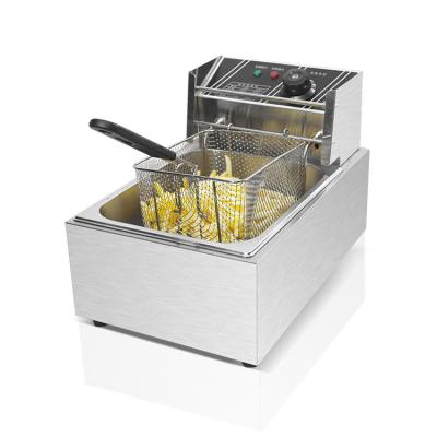 China Frying snack 2022 summer promotion CE certified multifunctional commercial electric deep fryer 6L mini for sale