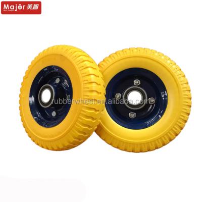 China 8 Inch Tire PU Foam Rubber Flat Free Tubeless Electric Scooter/Skateboard/Barrow Wheels for sale