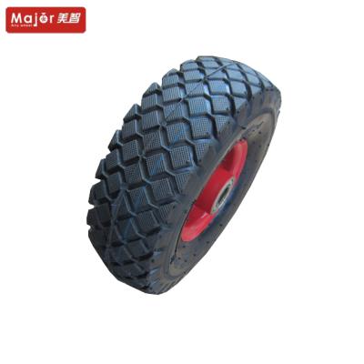 China Factory Agriculture Use 10 Inch Flat Free Direct Inflatable Rubber Wheel 4.10/3.50-4 Heavy Load Rubber Wheel for sale