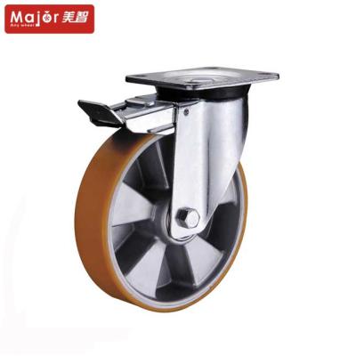 China Model 45125 Modern Light Duty Washing Machine PU Material Furniture Fixed Caster Wheel for sale