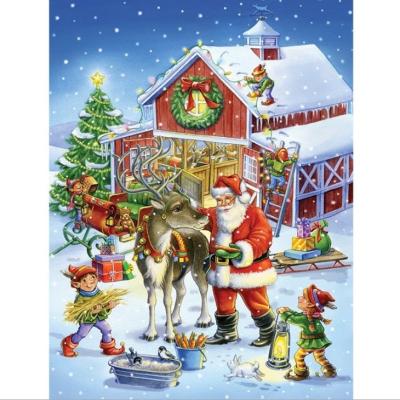 China Wholesale Mosaic Diamond Painting Kit Christmas Decoration American Style DIY Full Drill Rhinestone Diamond Painting for sale