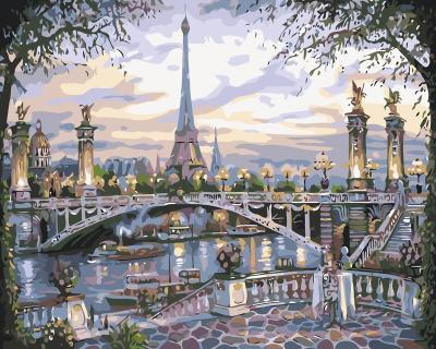 China CLASSIC Eiffel Tower DIY Painting By Numbers Nature Landscape 5D Paint By Numbers For Adults And Kids for sale