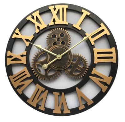 China Antique European Metal Roman Arabic Numerals Clock Style Antique Metal Skeleton Wall Clocks for sale