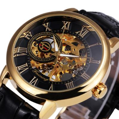 China Auto date the most popular customer Logo Skeleton Watch Mechanical support for sale