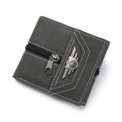 China New Fashion Trendy Brand Small PU Leather Wallet For Men for sale