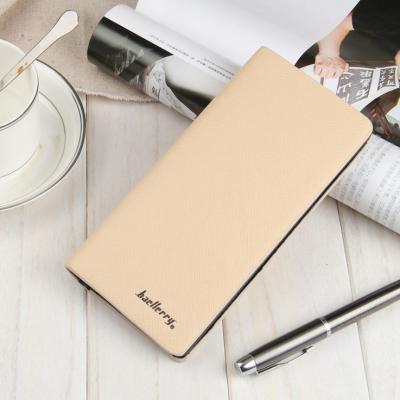 China High Quality PU Business Wallet Long Purses Slim Fashionable Leather Credit Card Holder for sale