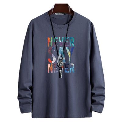 China Custom Jalofun Logo Print Breathable Men's Long Sleeve T-shirts Crew Neck Long Sleeve T-shirt for sale