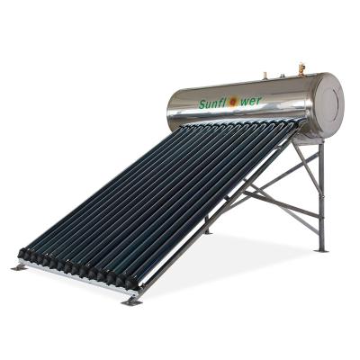 China Hotel SFH150 150L Integrated High Pressure Solar Water Heater Stainless Steel with Heat Pipe CE ISO for Project or Domestic Hot Water for sale