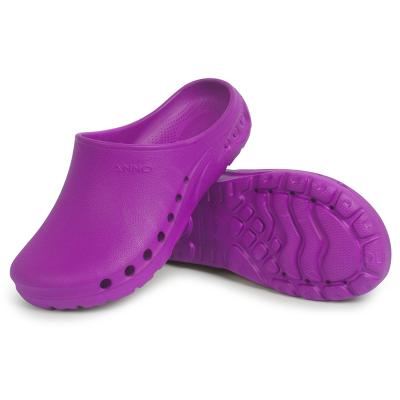 China Wholesale Anti-slippery EVA Clogs EVA Outsole + EVA Upper Uniform Clog Shoes Anno Soft Purple Garden Hospital Work Nurse Clogs 2 or 3 Days for sale