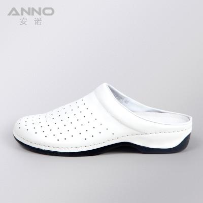 China White Work Shoes Clogs Leather Safety Nursing Shoes GENUINE Leather Rubber For Nurse And Doctors Unisex for sale