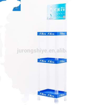 China Custom Made Eco - Friendly Water Bottle Rack Display Rack Plastic Shelf for sale