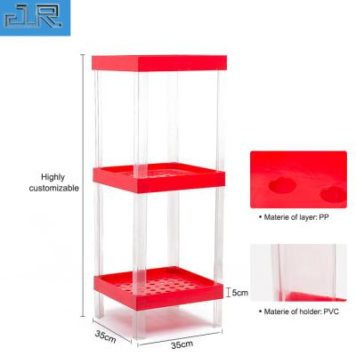 China Single Sided Reliable Quality Moving Layered Plastic Shelves for sale