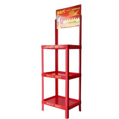 China Eco - Friendly Supermarket Display Stand Plastic Bottle Stacking Rack for sale