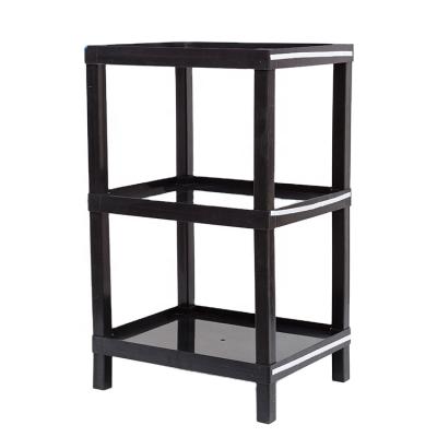 China 3 Layers Durable Wholesale Durable Shelf Display Rack Plastic Shelf for sale