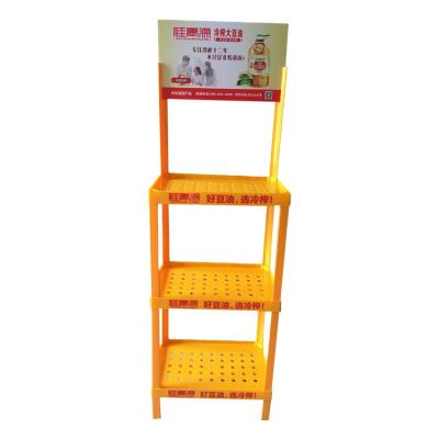 China Eco-friendly Plastic Shelves Supermarket Oil Retail Store Display Rack for sale