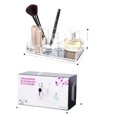 China Acrylic Clear Acrylic Makeup Organizer Display Cosmetic Box for sale