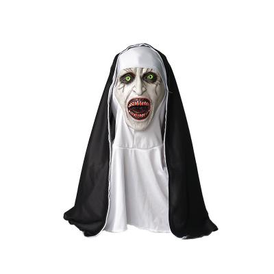 China Latex Halloween Item Latex Horror Nun Mask Material Party Masks Scary Costumes Halloween Decorations for sale