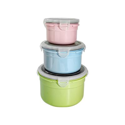 China 304 Stainless Steel Prep Stackable Bento Keep Warm Lunch Containers Canteen Kids Freshness Storage With Lids For School Student for sale