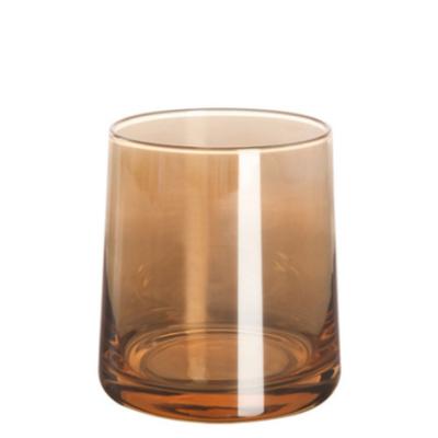 China Food Grade Tea Coffee Glassware Smoke Amber Colored Glass Tumblers Decorating Reusable Tumbler Cups for sale