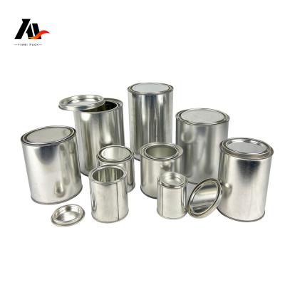 China Round Oxidation Resistance Factory 1L/Gallon Liter Metal Tin Container Cans With Lids Body Welding For Paint/Coating/Oil/Ink Customization for sale