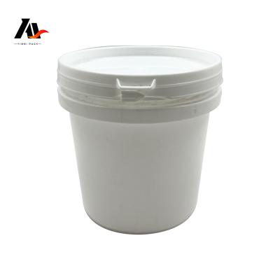 China Hot Sale High Quality 2L 5L 10L 20L 25L Oxidation Resistance Plastic Paint Pail Bucket Customizable LOGO For Industrial Coating Latex 5 Gallon for sale