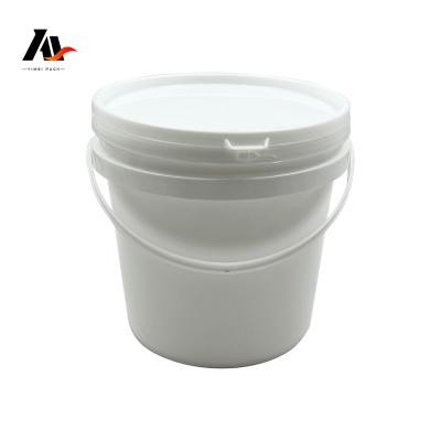 China Hot Sale High Quality 2L 5L 10L 20L 25L Oxidation Resistance Plastic Paint Pail Bucket Customizable LOGO For Industrial Coating Latex 5 Gallon for sale