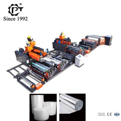 China Bar Pansatec New Design 5 Layers 2 Screws Epe To Foam Laminated Aluminum Foil Air Bubble Film Machine for sale