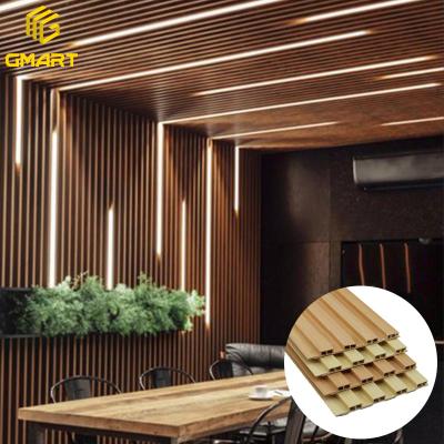 China Waterproof Composite External Exterior Round Form Tiles PVC Ceiling Price Integrated Plastic Cladding Wpc Exterior Wall Panel for sale