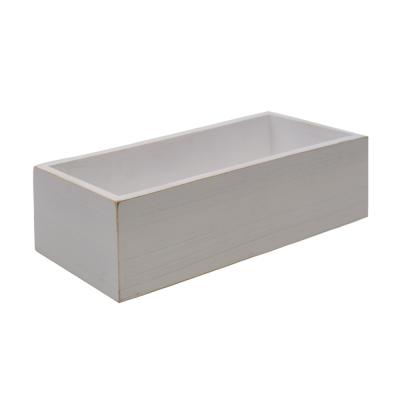 China 2021 Amazon Eco-Friendly Sell Well New Design White Firm Toilet Paper Rack Wooden Box Crate Storage Bin for sale