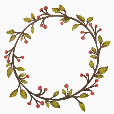 China Traditional Customized Leaf and Berry Wreath - SMALL SIZE Painted Room Decor for sale