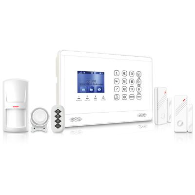 China Manufacturer 2021 New 23year Best Smart Wireless Wifi/GM/M Smart Home Intruder Burglar Alarm System For Home Alarm 200*136*31mm for sale