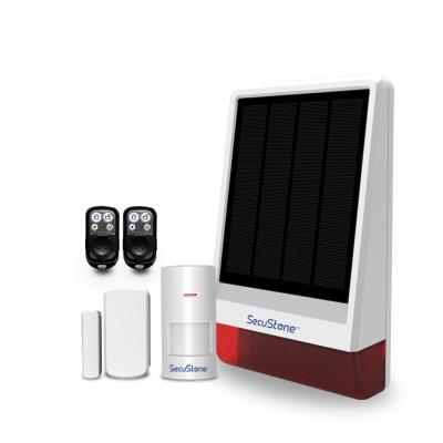 China GSM 126*68*38mm Wireless Solar Powered Home Alarm Security System for sale