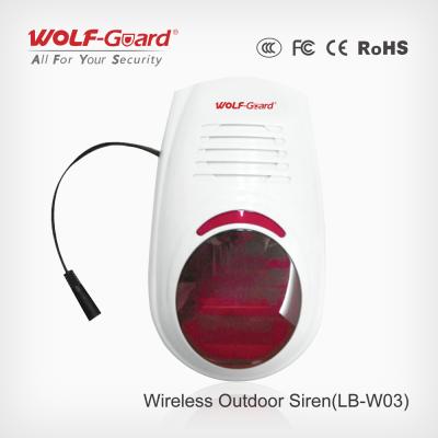 China Flash Siren For Alarm System GSM Security Alarm System Professional Manual Testing Wireless Outdoor Siren for sale