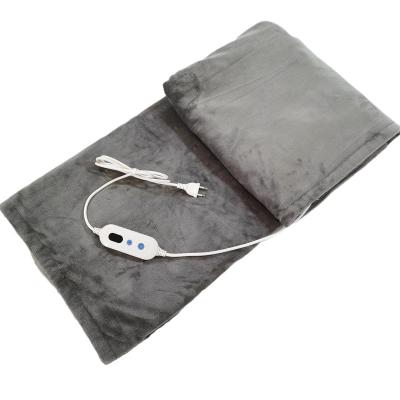 China Washable Plush Throw Protection UKCA Sherpa Soft Flannel Electric Heated Blanket for sale