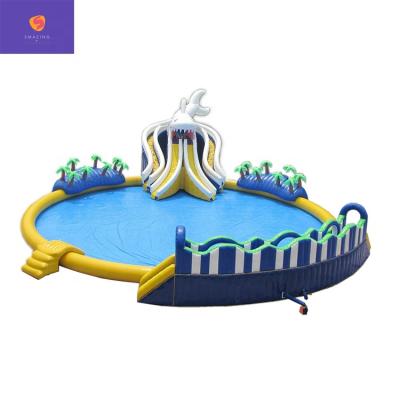 China Event/custom giant inflatable water park outdoor/indoor aqua and commercial inflatable swimming pool water park on sale for sale