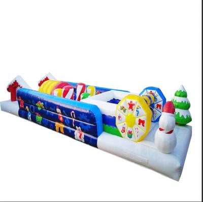 China New Outdoor Christmas Outdoor Kids Inflatable Playground Obstacle Course For Sale for sale