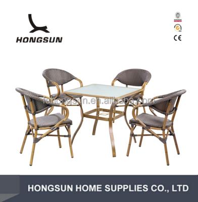 China UV-Resistant Heat Resistance / PE Aluminum Rattan Wear Resistance Stackable Outdoor Frame Furniture Set ect 2017 for sale