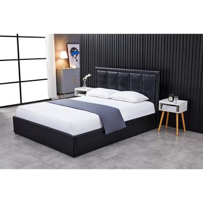 China Modern Furniture Queen Size Platform Exclusive Italian Faux White Luxury Large Home Durable Hotel Tufed Leather Bed for sale