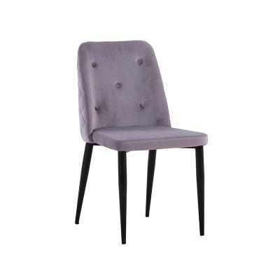 China Fabric Dining Chair Factory Modern High Quality Custom Made Metal Leg Velvet Fabric Dining Chair for sale