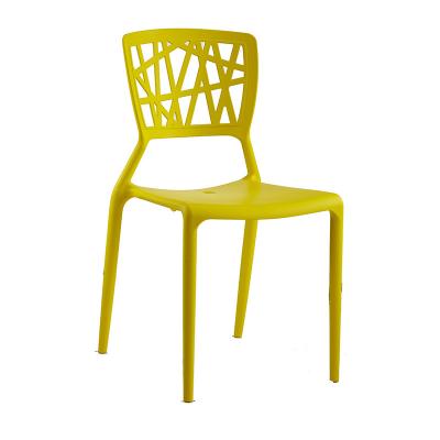 China Wholesale Modern Cheap Home Furniture Plastic Dining Chair China Factory Price Yellow Plastic Dining Chairs for sale