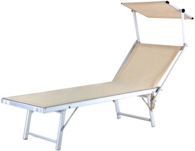 China Lightweight China Customized Hot Fashion Chair Outdoor Foldable Aluminum Portable Beach With Sun Shade for sale