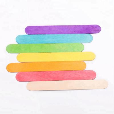 China China Wooden Round Craft Sticks Wooden DIY Colorful Popsicle Sticks for sale